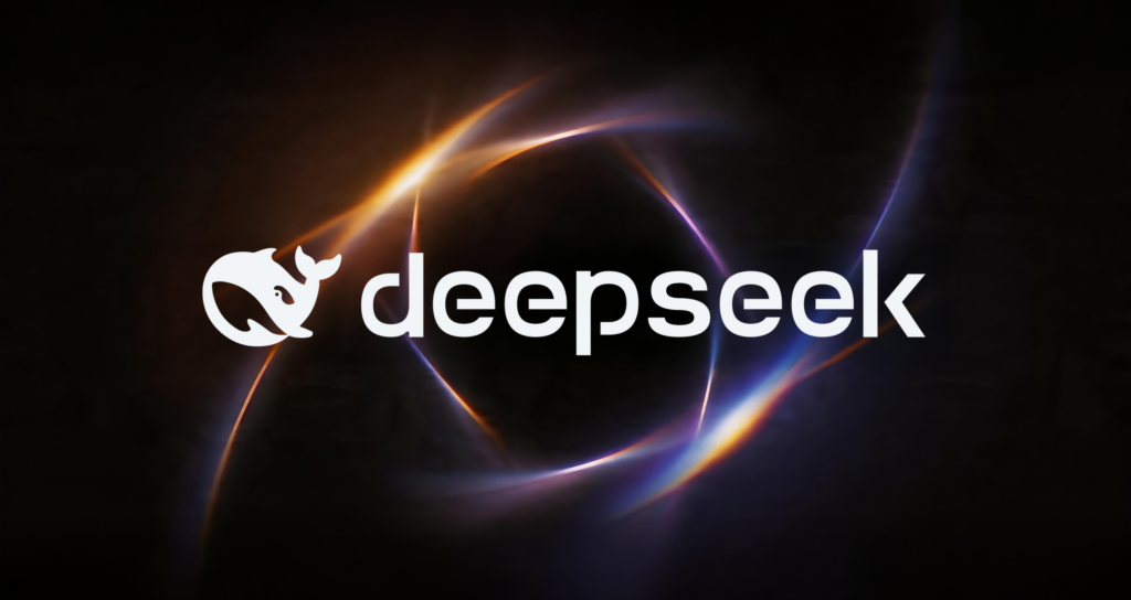 Το λογότυπο της DeepSeek σε οθόνη υπολογιστή